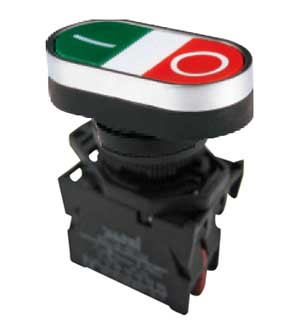 Elemento Doppio pulsante 0/1 Luminoso da pannello